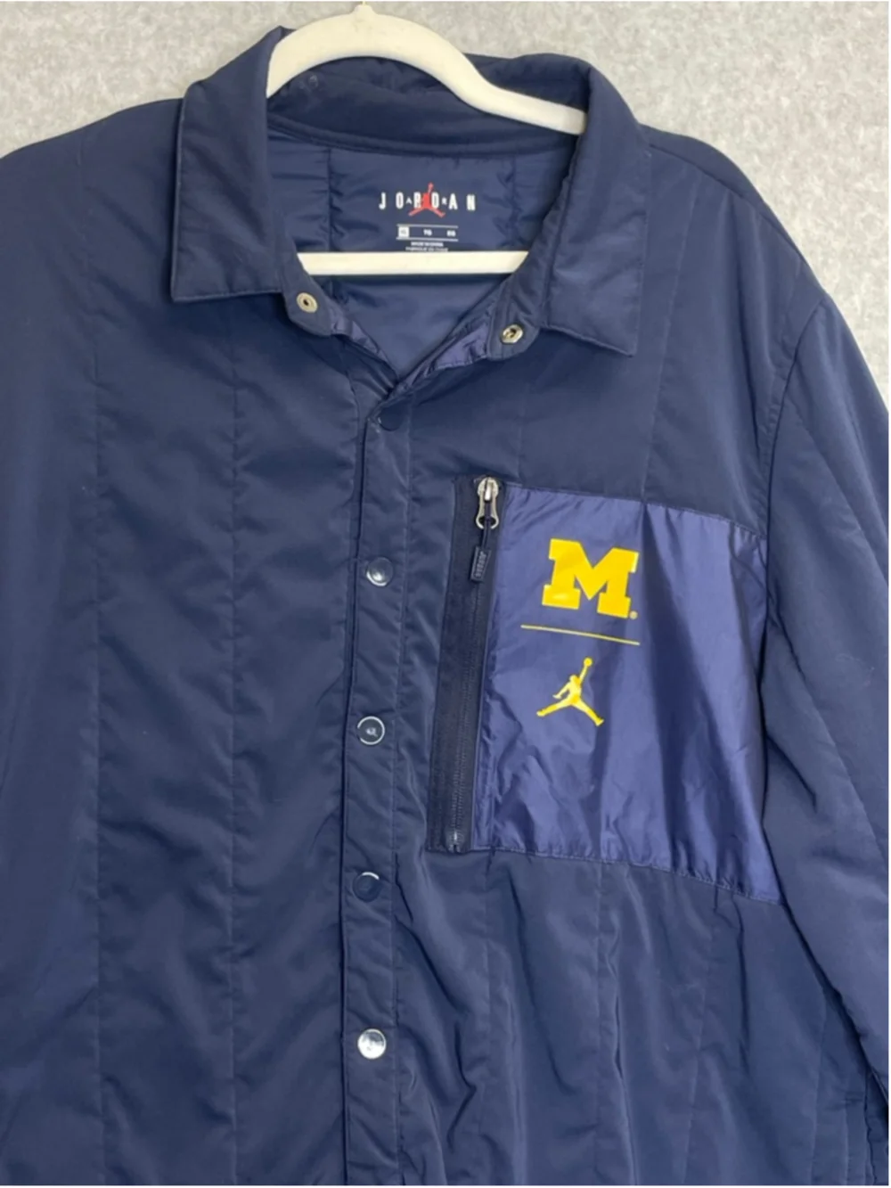 Jordan Michigan Wolverines Jacket XL Navy
